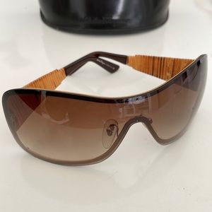 Salvatore Ferragamo Sunglasses with Wicker Arms - Made in Italy